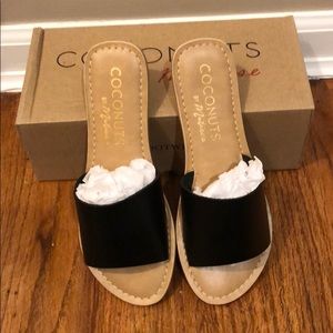 Matisse Coconuts Black Leather Sandal Size 7